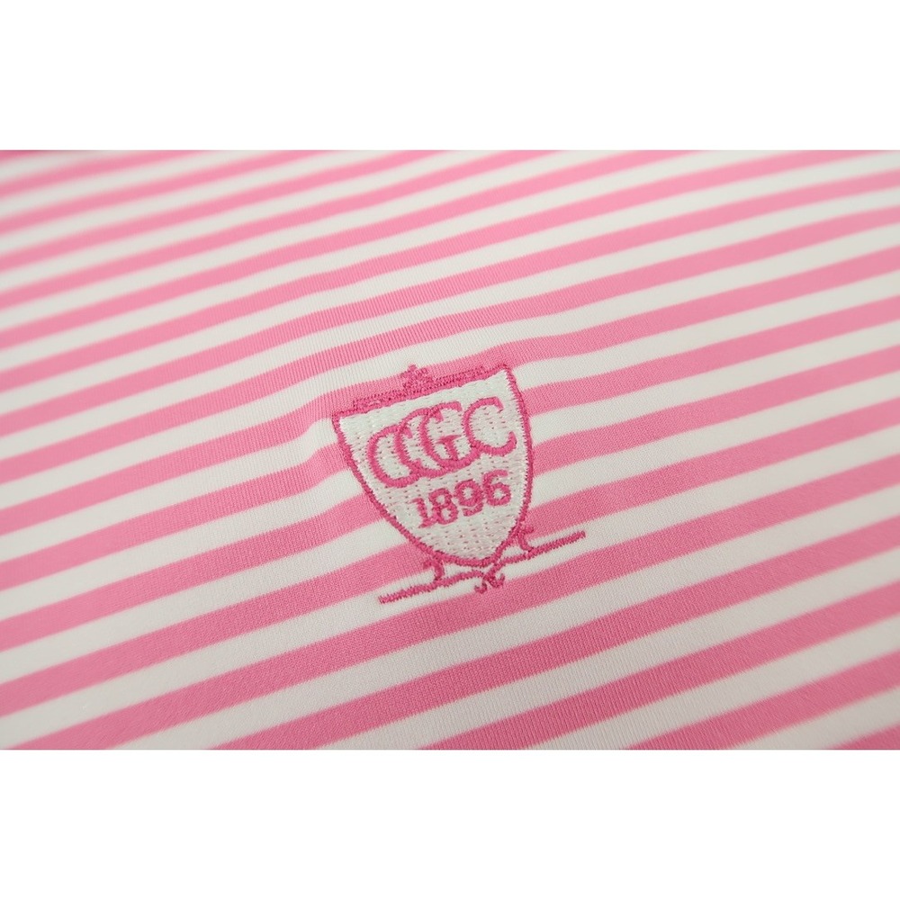 Peter Millar Summer Comfort‎ Polo Shirt Mens XL Pink Striped Golf Performance - Picture 4 of 10